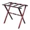 Homeroots HomeRoots 383075 Hotel Cherry Mahogany Folding Luggage Rack with Black Straps 383075 - alternate 6